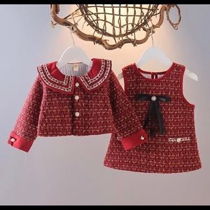 Girls Plaided 2 Piece Set